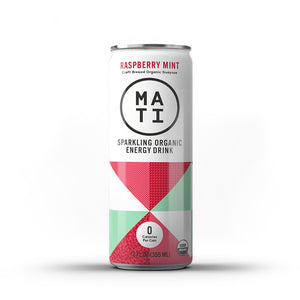 MATI Raspberry Mint Organic Energy Drink - Unsweetened (12/case)